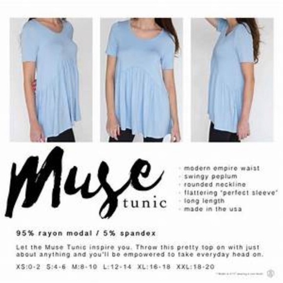 Agnes & Dora muse tunic top peach & blue - Picture 3 of 7